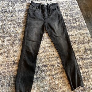 High rise super skinny ankle jeans